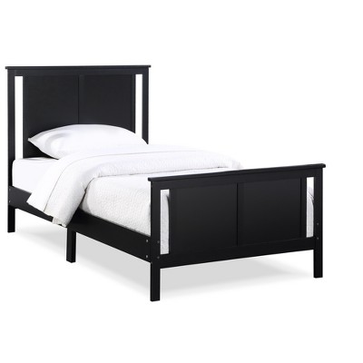 Lirago Toddler Bed Reversible Panel Twin Bed Nursery Furniture Black