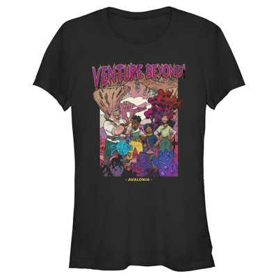 Juniors Womens Disney Strange World Venture Beyond Group T-Shirt