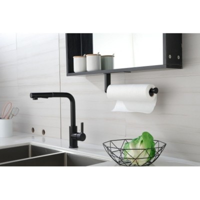 Dual 12-inch Self-Adhesive Kitchen Paper Towel Holders, Wall-Mount Set