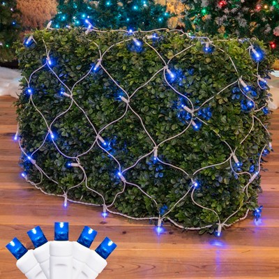 Novelty Lights 4x6 Net Lights, 100 LEDs with 4 Inch Spacing, 5mm Wide Angle Bulbs, Connectable End To End, Indoor/Outdoor