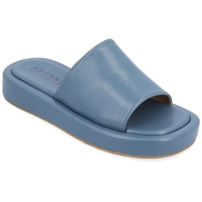 Journee Collection Women's Denrie Slide Flatform Sandals