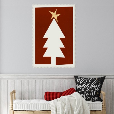Amanti Art 23"x33" Oh Silent Night by Kubistika Framed Canvas Wall Art Print