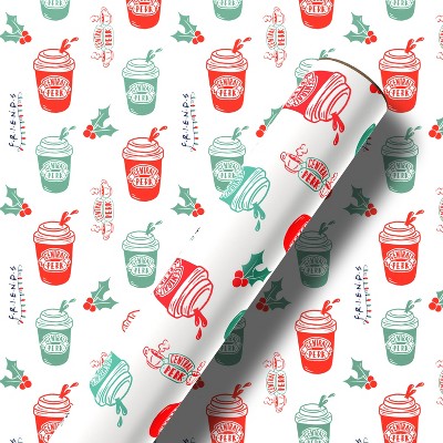 American Greetings 25 sq ft Friends White Kraft Gift Wrap