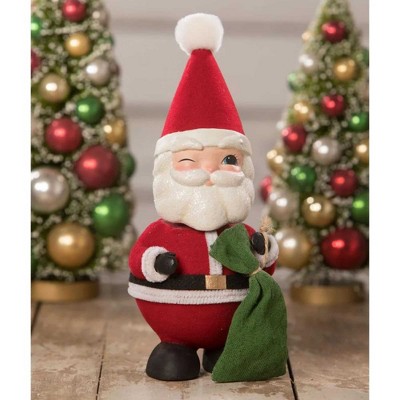 Christmas 10.0 Inch Bobble Head Santa Container , Winking (1PC)