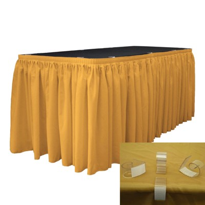 Slickblue Polyester Poplin Table Skirt with L-Clips