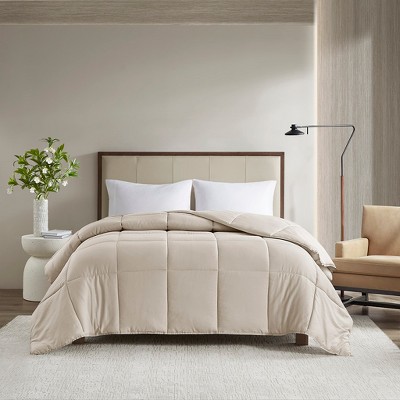 1 Pc Elegant Solid Cotton Comforter, All Season Fluffy Home Textile fits Lux Bedroom Decor
