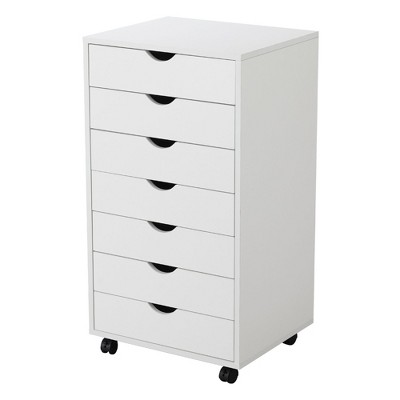 JIONJOY 18.8 W 7-Drawer Mobile Makeup Storage File Cabinet