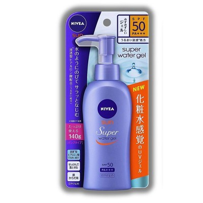 Nivea UV SUPER Water Gel SPF50 | Sunscreen | Stay protected from the sun's harmful rays | Absorb quickly & feels weightless on the skin (4.9 oz pump)