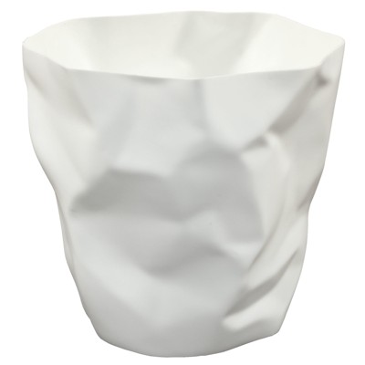 Modway Lava Trash Bin White: Polypropylene Open Top, Spot Clean, Indoor Use, 3 Gallon Capacity