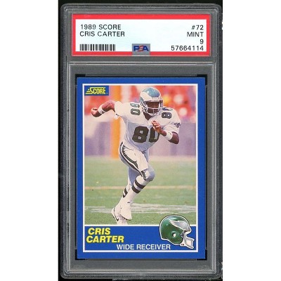 Cris Carter Rookie Card 1989 Score #72 PSA 9