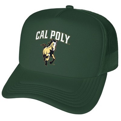 California Polytechnic State University Primary Logo Foam Trucker Cap Hunter Green Os