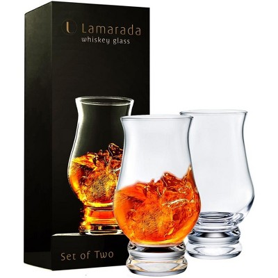 Lamarada Set of 2 Exquisite Snifter Whiskey Glasses - 8oz.