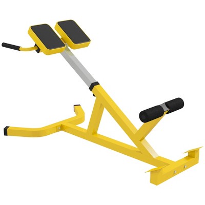 Soozier Height Adjustable Roman Chair, Hyperextension Bench with Dip Bars, for Back, Core, Arms and Whole-Body Training