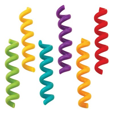 Stem Spring: Set of 6 Multicolored coil shaped Silicone Wine Glass Marker Charms by True Zoo
