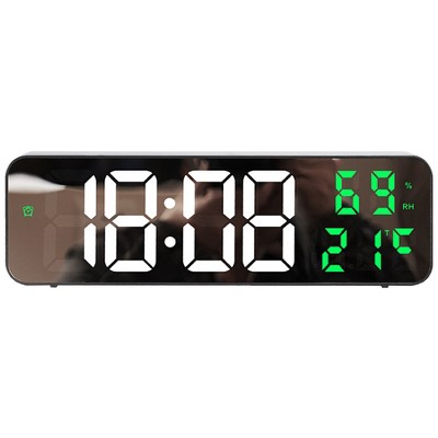 REGALWOVEN 2 Pcs Digital Plastic Temperature Display Large Silent Non-Ticking Wall Clocks