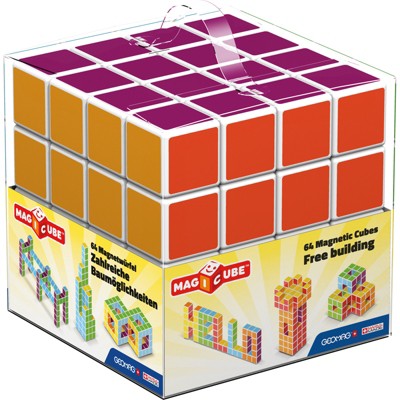 Geomag™ Magicube Free Building Set (64 Piece) - Kids Stem Learning Magnetic Blocks & Cubes