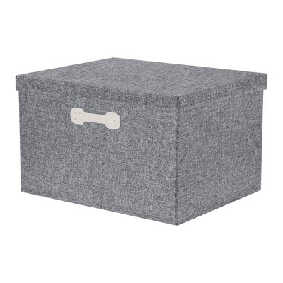 REGALWOVEN Collapsible Fabric Storage Bin with Lid and Handle for Shelves Closet 1 Pc