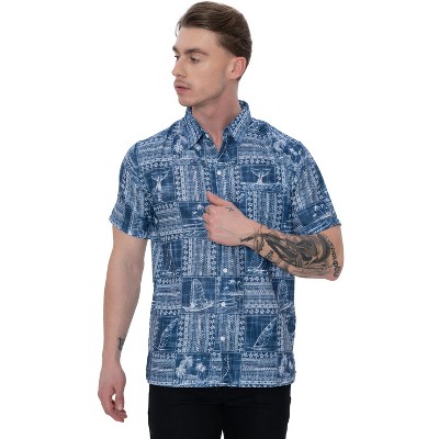 HAPPY BAY Short Sleeve Button Down Vacation Shirts for Men