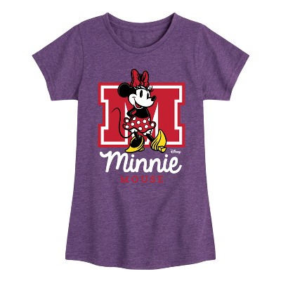 Girls' - Disney - Minnie Mouse Fitted Short Sleeve Graphic T-Shirt