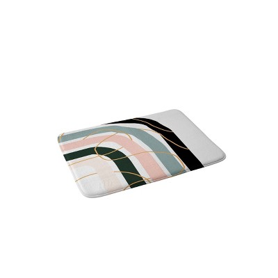 Aleeya Jones Unsettled Rainbow Memory Foam Bath Rug Blue/Pink - Deny Designs