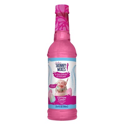 Jordan's Skinny Mixes Cotton Candy Sugar Free Fruit Flavored Water Enhancer Syrup for Drink Mix Iced Tea Lemonade and More - 25.4 fl oz