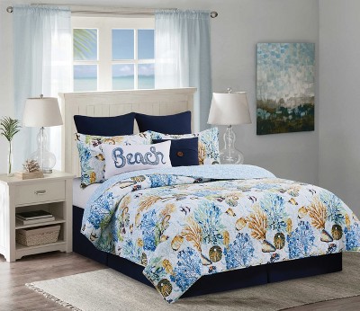 C&F Home Makena Beach Cotton Quilt Set  - Reversible and Machine Washable