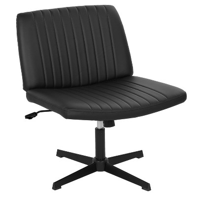 BestMassage Criss Cross Chiar Armless Adjustable Swivel Padded Home Office Desk Chair Wide Seat Computer Task for Home Office