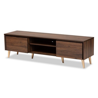 Landen Mid-Century Modern Wood TV Stand for TVs up to: Media Console for 65" Screen - Baxton Studio