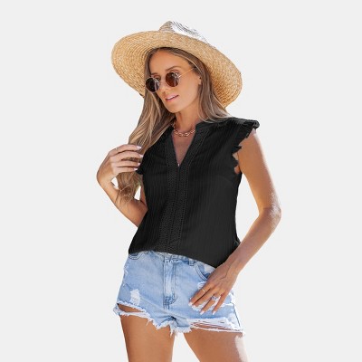Women's Chic Ruffled Sleeveless Top for Summer Charm - Cupshe