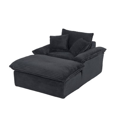 Large Single-Seat Sofa with Ottoman – Modular Design, Removable & Washable Covers, 300 lbs Capacity