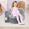 Costway Kids Plush Couch with Machine Washable Flannel Cover Soft Sponge Padding - 4 of 4