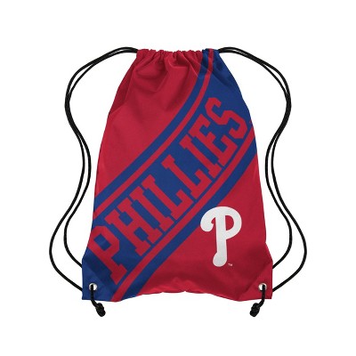 MLB Philadelphia Phillies Big Logo Drawstring Bag: Lightweight Polyester Backpack