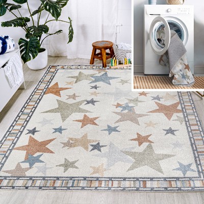 JONATHAN Y Star Gazer Geometric Machine-Washable Indoor Area Rug
