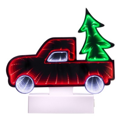 Northlight LED 3D Truck Christmas Infinity Mirror - 7.25"
