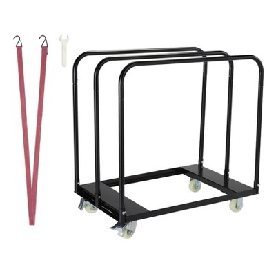 Drywall Cart Panel Truck, Heavy Duty 1500LBS Capacity Steel Platform Cart w/4" Wheels, Folding Utility Cart for Drywall, Lumber, Mattress