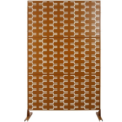 CAVINAS Matrix Metal Decorative Patio Screens, Outdoor & Indoor, Freestanding Decorative Privacy Screen for Deck Balcony Patio