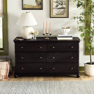 Traditional Wooden 6 Drawer Horizontal Dresser - Hearth & Hand™ with Magnolia