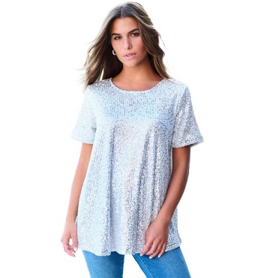 Roaman's Sequined Swing Tee