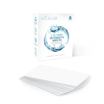 Pursonic Natural Laundry Detergent Sheets ,Eco Friendly Fresh Linen Scent