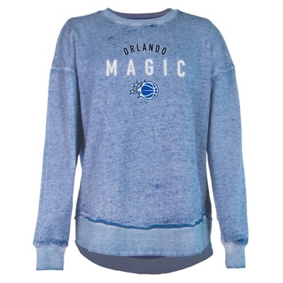 NBA Orlando Magic Women's Burnout Crew Neck Fleece Sweatshirt