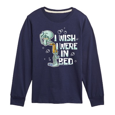 Boys' - SpongeBob SquarePants - Squidward Bed Long Sleeve Graphic T-Shirt