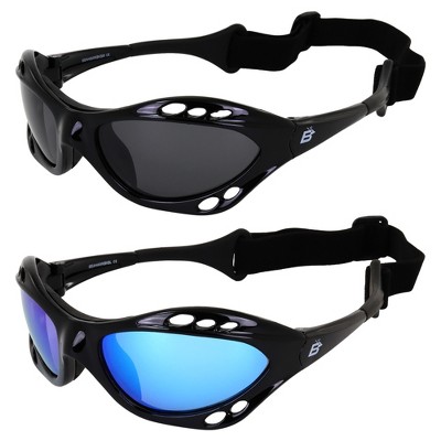 2 Pairs of Birdz Eyewear Seahawk Safety Goggles with Blue, Smoke Lenses