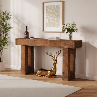 63" Console Table, Farmhouse Narrow Entryway Table , Long Sofa Table, Console Tables for Entryway
