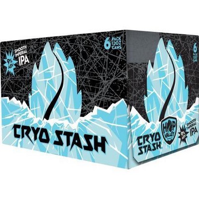 Hop Valley Cryo Stash Imperial IPA Beer - 6pk/12 fl oz Cans
