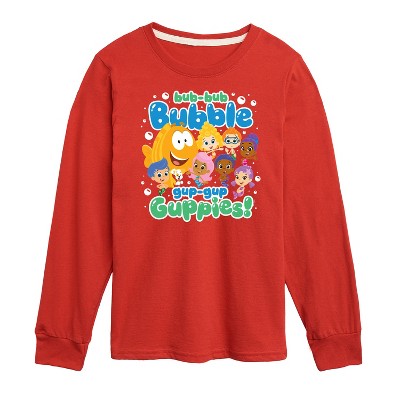 Boys' - Bubble Guppies - Bub Bub Bubble Gup Gup Guppies Long Sleeve Graphic T-Shirt