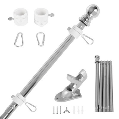 Pure Garden 6ft Tangle Free Flagpole Kit