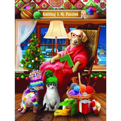 Sunsout Another Knitted Gift from Grandma 300 pc Christmas Jigsaw Puzzle 29718