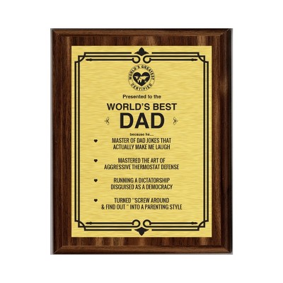 LEMONSODA Worlds Greatest Plaques (Best Dad in The World, Gold)