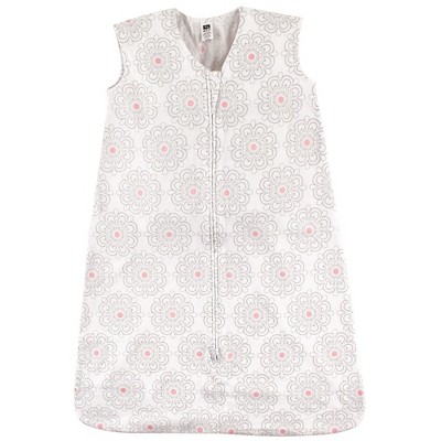 Hudson Baby Infant Girls Cotton Sleeveless Wearable Sleeping Bag, Sack, Blanket, Floral