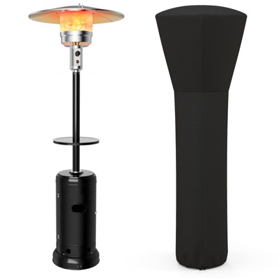 Costway 87'' Tall Patio Propane Heater 48,000 BTU W/ Cover & Table